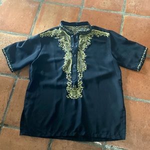 Men’s Filipino barong tagalog. a sheer fabric dress shirt